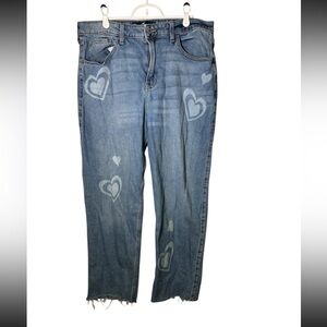 Hollister‎ Size 15R or 32 Blue Ultra High-Rise Vintage Straight Heart Jeans
